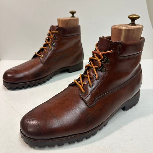 VTG Rancourt & Co x Polo Ralph Lauren Hiking Boot Bench Made in Maine VGUC 12 - Picture 5 of 12